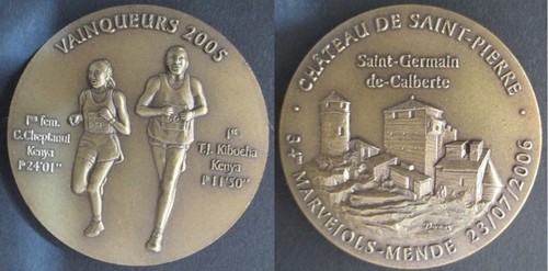 Lozère médaille 34e marathon - médaille,