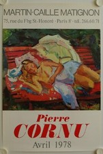 Affiche PIERRE CORNU 1978 Exposition Galerie Martin-Caille Matignon - Paris