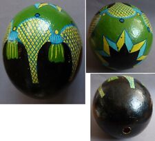 Gros oeuf d' autruche peint peinture ostrich egg