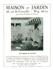 Publicité ancienne maison et jardin bungalow de Week-end 1952 issue de magazine 