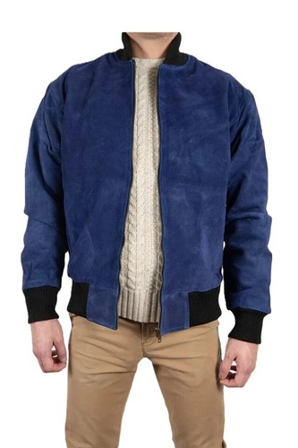 Veste homme daim pur bleu - pur,