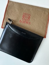 Black Leather Loewe Pouch