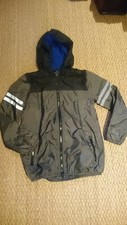Coupe vent Veste gris intérieur polaire capuche Vertbaudet garçon 10 ans