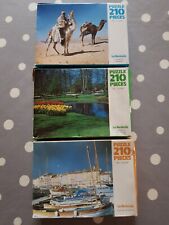 Lot de 3 anciens PUZZLES complets de 210 pièces LA REDOUTE des années 70/80