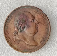 MEDAILLE LOUIS XVIII RESTAURATION DU TRONE D' ESPAGNE 1823