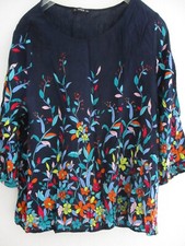 Tunique fluide, bleue imprimé