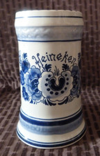 BIÈRE HEINEKEN : CHOPE ANCIENNE EN CÉRAMIQUE DE DELFT