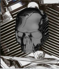  Cache Klaxon Skull Kuryakyn 5731 Harley Davidson FL Touring 2017 23 noir black