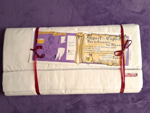 Drap plat lin ancien de - en,