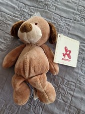 Doudou Chien Marron Nicotoy Neuf 20 Cm