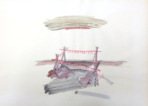 François martin gouache sur - gouache,
