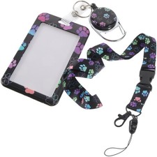 Porte-insigne d'identité avec porte-caisson de cartes d'identité de lanière