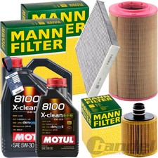 Mann Kit D'Inspection + 6L Motul 5W-30 Huile Convient pour Fiat Ducato 115 2.0 D