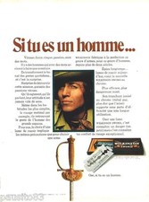 PUBLICITE ADVERTISING 0105  1970  Les lames de rasoir WILKINSON  SWORD