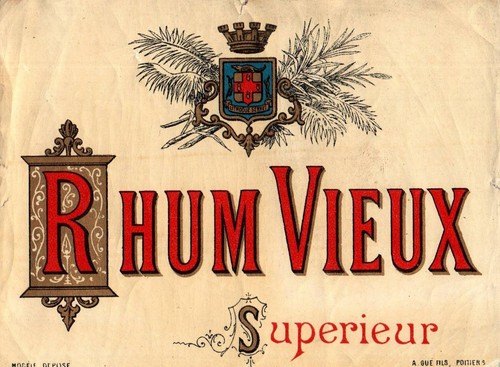 Etiquette ancienne rhum - etiquette,