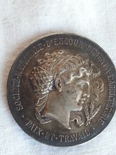Médaille Argent Société nationale d'encouragement à l'Agriculture Paix Travail