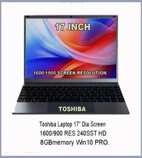 Toshiba Laptop 17”  1600/900