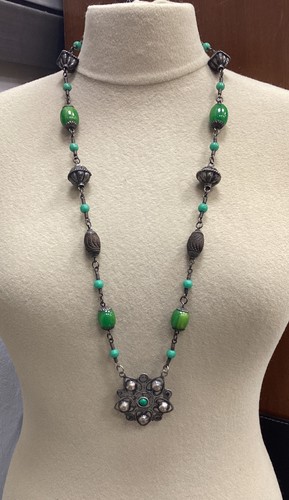 Collier ethnique vert