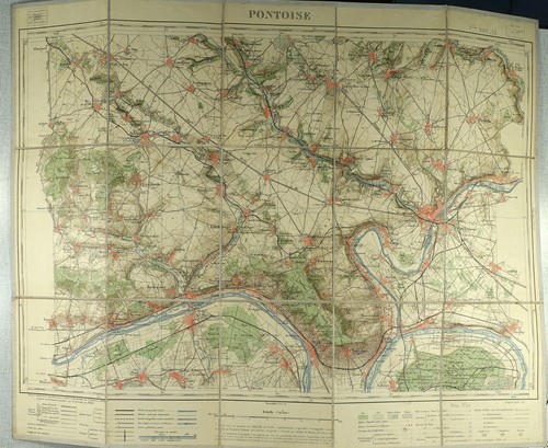 Pontoise carte ancienne de - pontoise,,