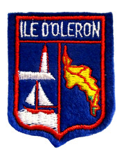 ECUSSON ÎLE D'OLERON 1♦️CHARENTE-MARITIME♦️ NOUVELLE AQUITAINE♦️ Brodé ♦️