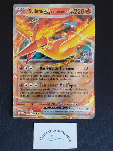 Carte pokémon sulfura - carte,