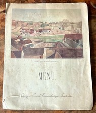 Menu paquebot NORMANDIE - FRENCH LINE - CGT :