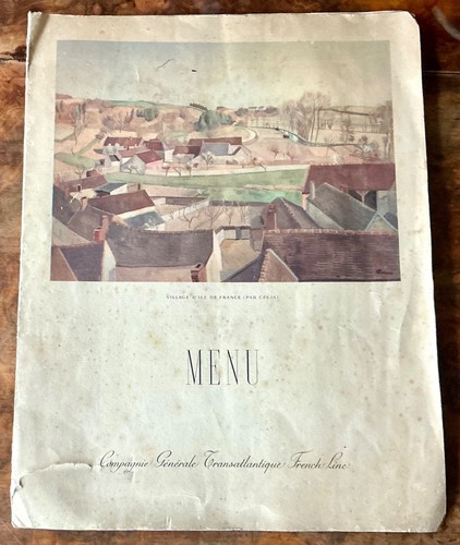 Menu paquebot NORMANDIE -