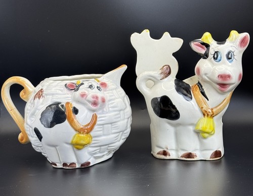 Vintage cow creamer napkin - vintage,