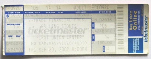 Billet concert ticket stub - , the