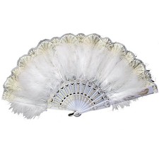 ÉVentail à Main en Plumes