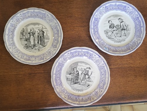 Assiettes parlantes faïence - 3,