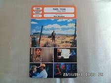CARTE FICHE CINEMA 1984 PARIS TEXAS Harry Dean Stanton Dean Stockwell A.Clement