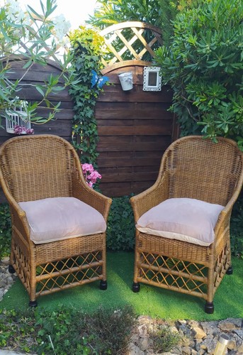 Paire fauteuils coussins - paire,
