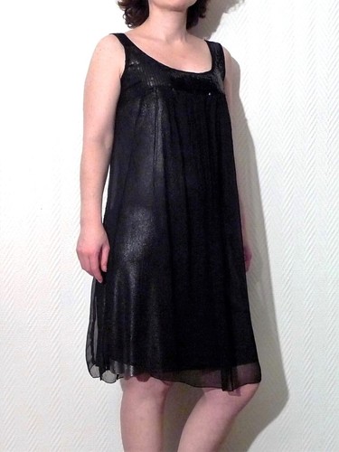 Robe soie noir avec sa - robe,