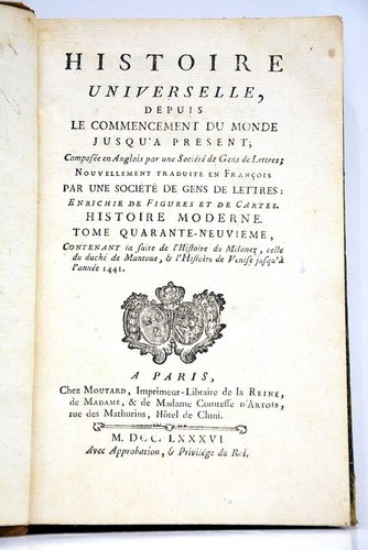 Histoire universelle t49 paris - histoire,