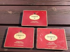 Lot 3 boites à tabac cigarettes CRAVEN - Anglais UK ww2