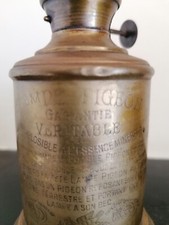 lampe pigeon ancienne en cuivre complète 