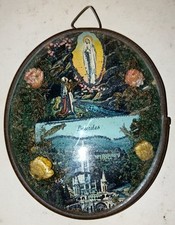 Vintage cadre ovale verre