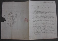 Pierre Joseph Antoine. Lettre