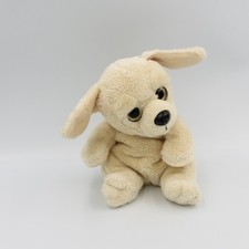Doudou peluche chien beige