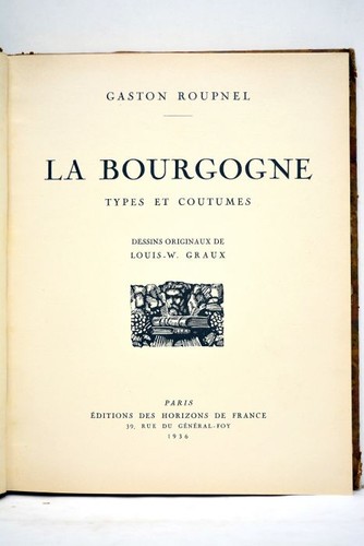 Livre ancien roupnel - ancien, la