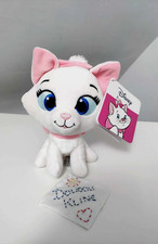 Peluche/Doudou Marie Chat Blanc Rose Yeux Bleus 20cm Nœud Les Aristochats Disney