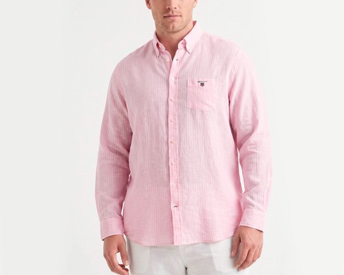 Chemise homme gant 100 lin - chemise, %