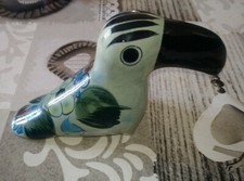 Toucan En Céramique Peint À