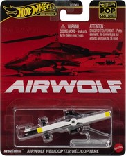 AIRWOLF Modèle Hélicoptère Supercopter Hot Wheels POP CULTURE 1/64 7cm JBL56