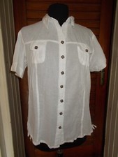 Chemisier coton blanc manches