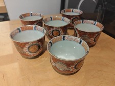 Lot de 6 tasses anciennes en porcelaine chinoise ou japonaise 19ème
