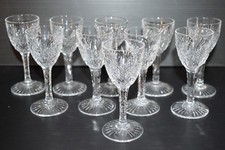 10 VERRES A PIEDS CRISTAL
