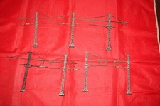 JV HO 6 POTEAUX SUPPORT CATENAIRE DOUBLE EN ZAMAC TRAIN ELECTRIQUE LOT 4