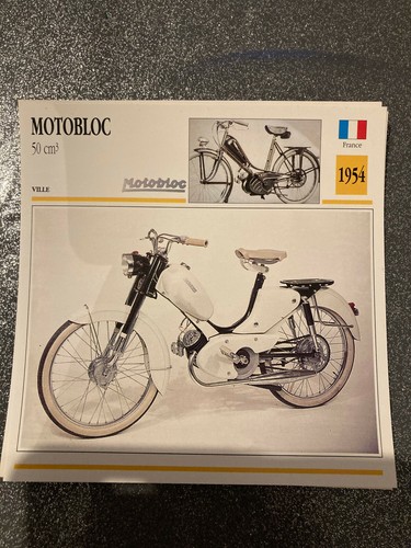 Carte fiche moto collection - carte,